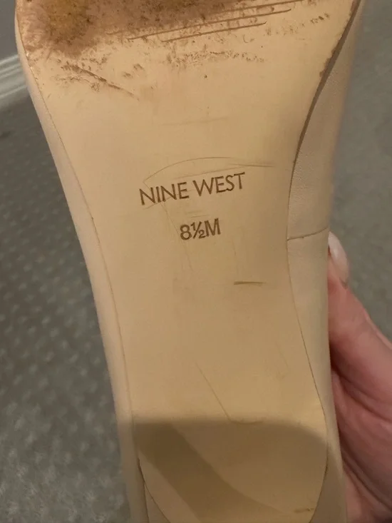 Nine West Women's Arlene Pointed-Toe Low Heel Pumps - Shade Blush Leather - Picture 7 of 7